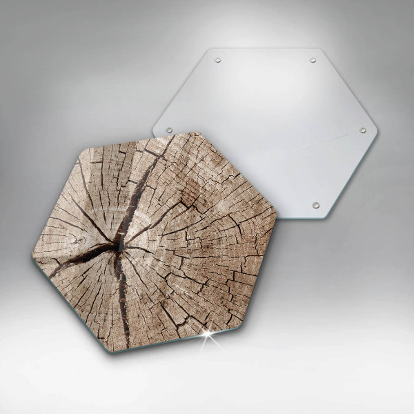 Tabla de cortar de vidrio Sección transversal de un árbol