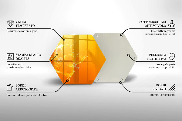 Tabla de cortar de vidrio Fruta jugosa de naranja