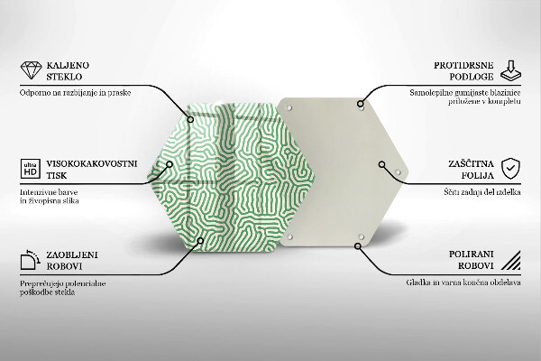 Tabla de cortar de vidrio Líneas abstractas