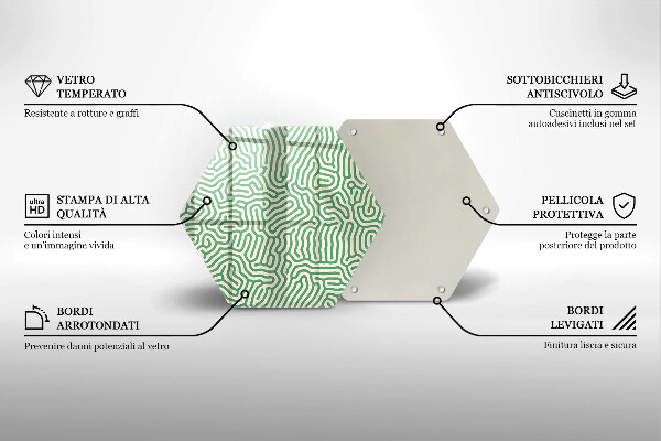 Tabla de cortar de vidrio Líneas abstractas