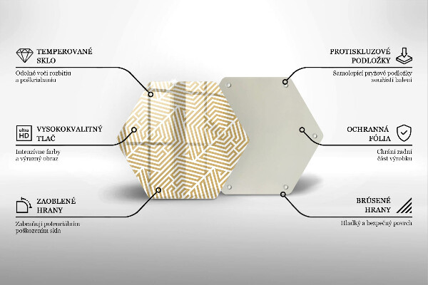 Tabla de cortar de vidrio Líneas geométricas
