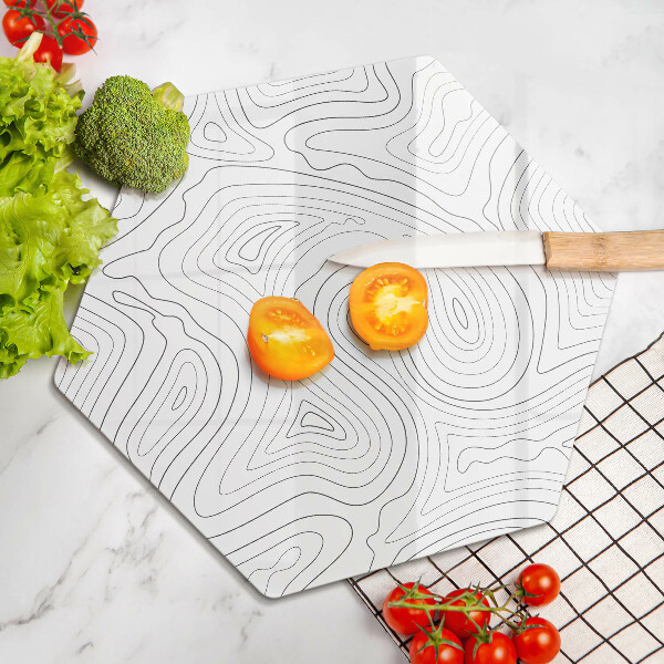 Tabla de cortar de vidrio Formas abstractas