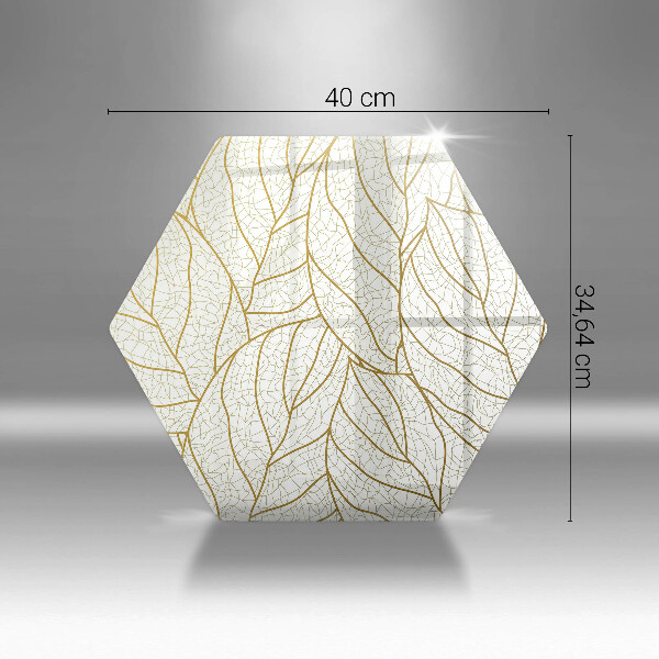 Tabla de cortar de vidrio Patrón de hojas de arte lineal