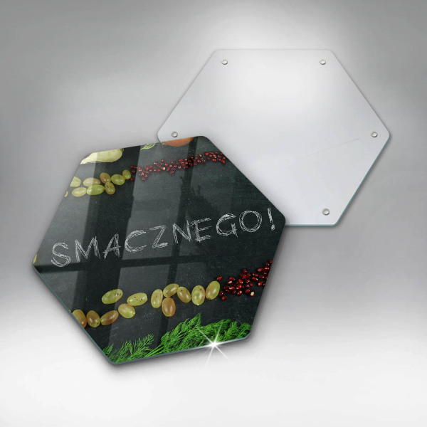 Tabla de cortar de vidrio Inscripción ¡buen provecho!