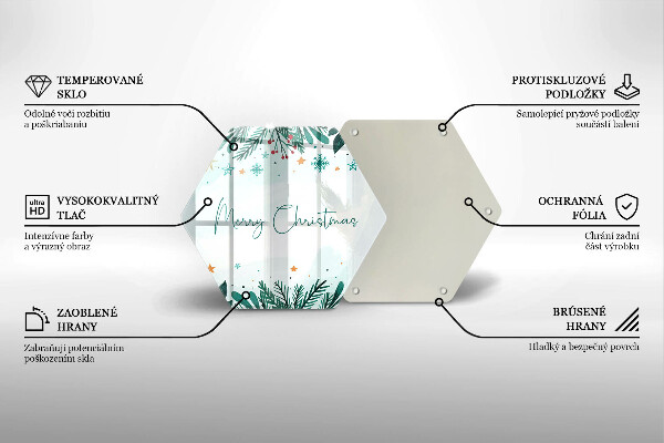 Tabla de cortar de vidrio Merry christmas