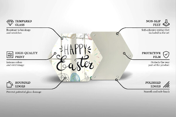 Tabla de cortar de vidrio Happy easter