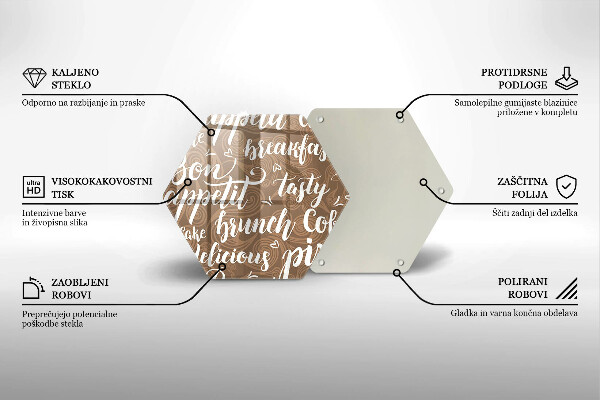 Tabla de cortar de vidrio Buen provecho subtítulos