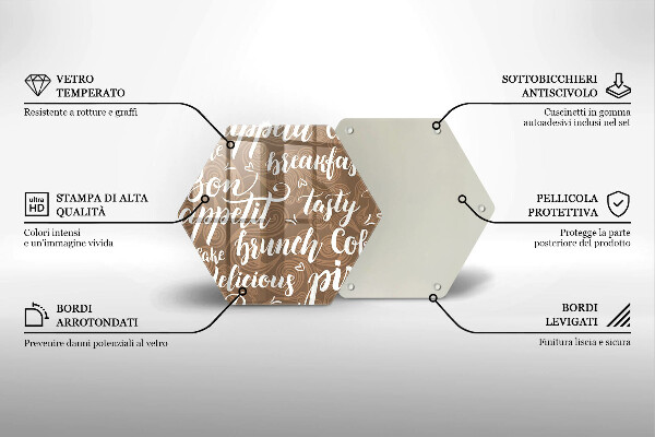 Tabla de cortar de vidrio Buen provecho subtítulos