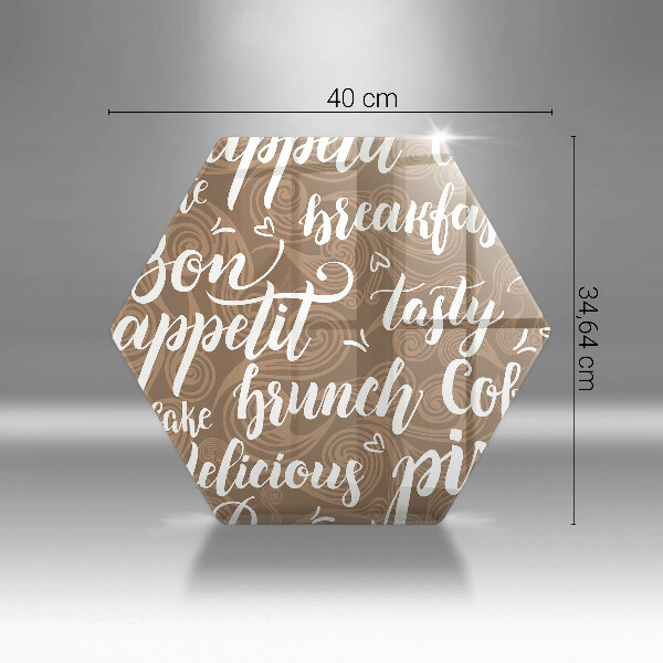 Tabla de cortar de vidrio Buen provecho subtítulos