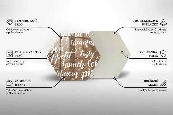 Tabla de cortar de vidrio Buen provecho subtítulos