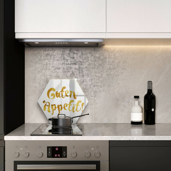 Tabla de cortar de vidrio La inscripción guten appetit!