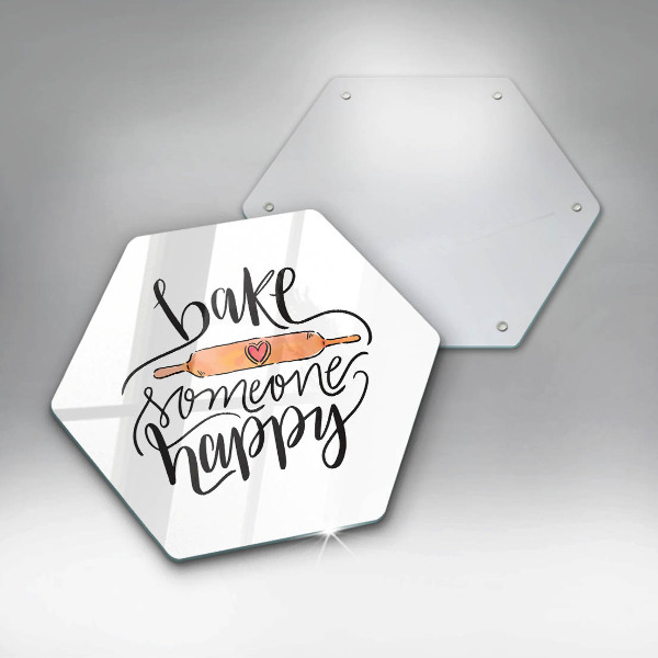 Tabla de cortar de vidrio Hornear a alguien feliz