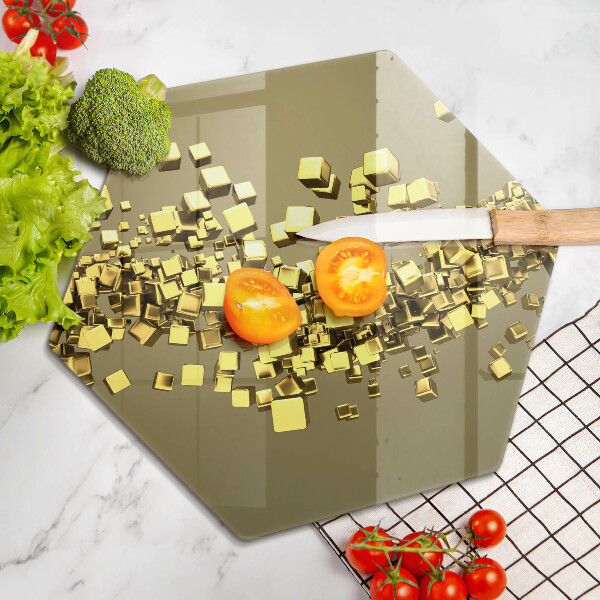 Tabla de cortar de vidrio Geometría 3d abstracta