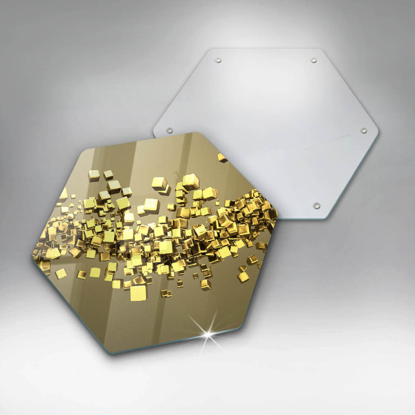 Tabla de cortar de vidrio Geometría 3d abstracta