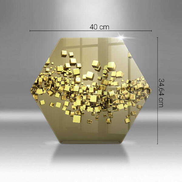 Tabla de cortar de vidrio Geometría 3d abstracta