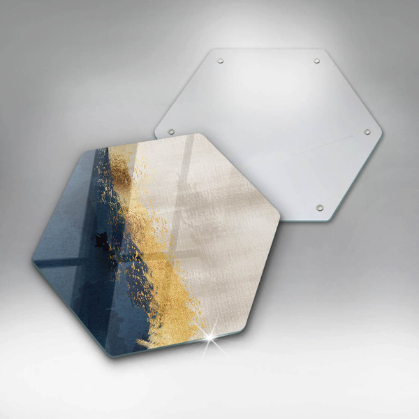 Tabla de cortar de vidrio Abstracción de oro