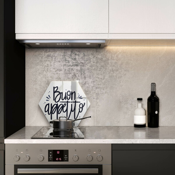 Tabla de cortar de vidrio Inscripción de buen apetito