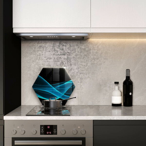 Tabla de cortar de vidrio Abstracción azul