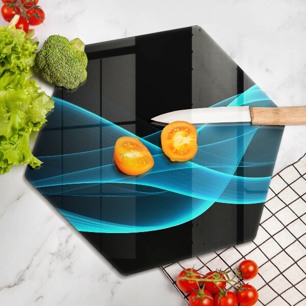 Tabla de cortar de vidrio Abstracción azul