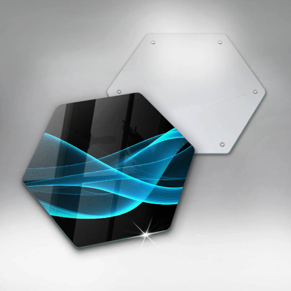 Tabla de cortar de vidrio Abstracción azul