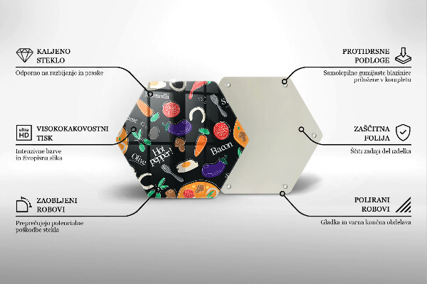 Tabla de cortar de vidrio Ilustración de comida
