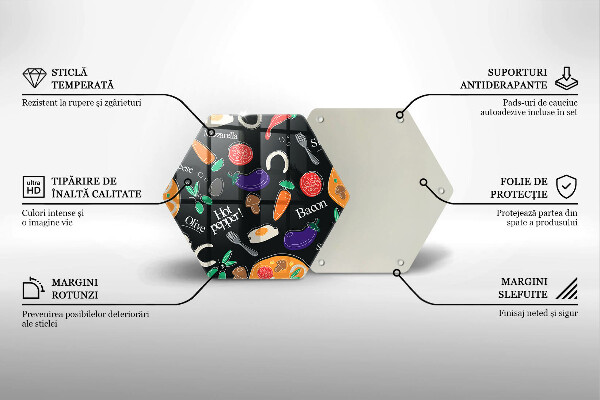 Tabla de cortar de vidrio Ilustración de comida