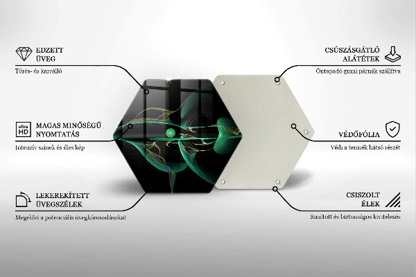 Tabla de cortar de vidrio Abstracción moderna
