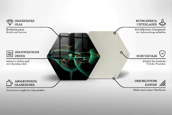 Tabla de cortar de vidrio Abstracción moderna