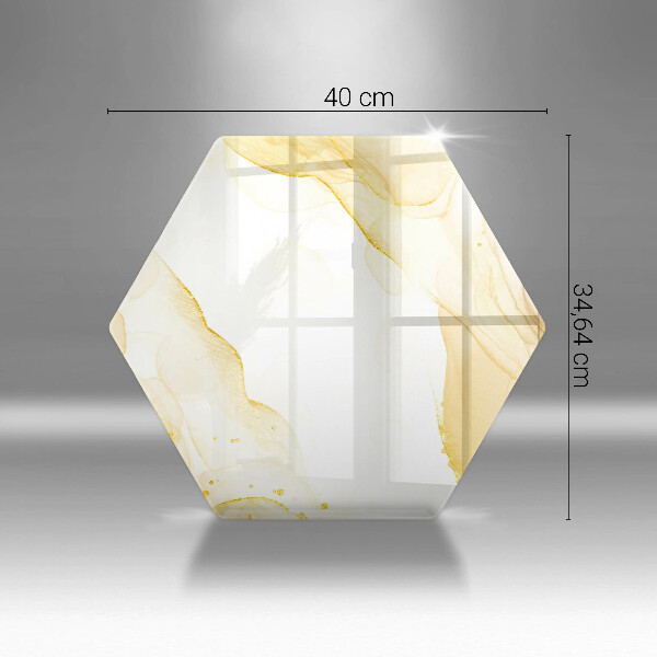 Tabla de cortar de vidrio Abstracción dorada