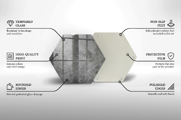 Tabla de cortar de vidrio Textura de piedra de hormigón