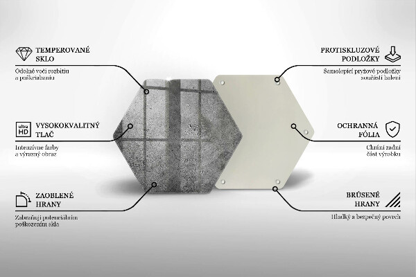 Tabla de cortar de vidrio Textura de piedra de hormigón