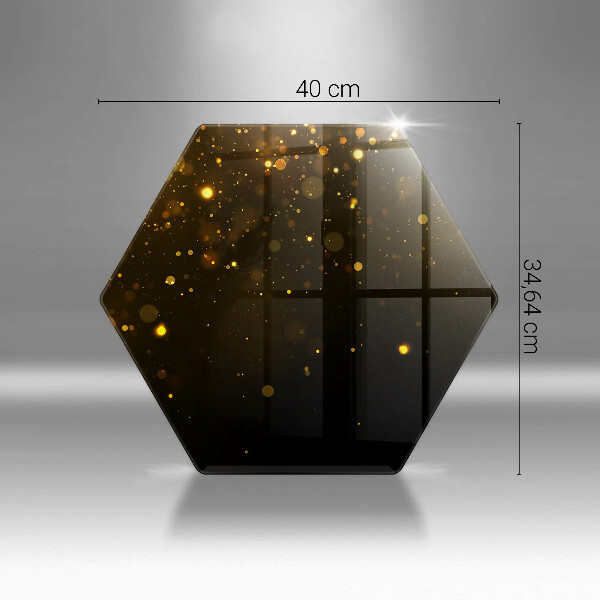 Tabla de cortar de vidrio Brillo dorado