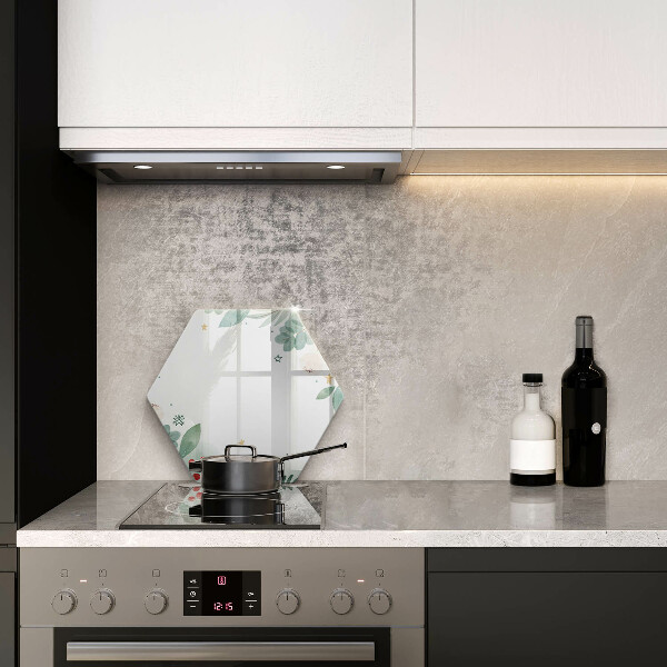 Tabla de cortar de vidrio Hojas de acuarela