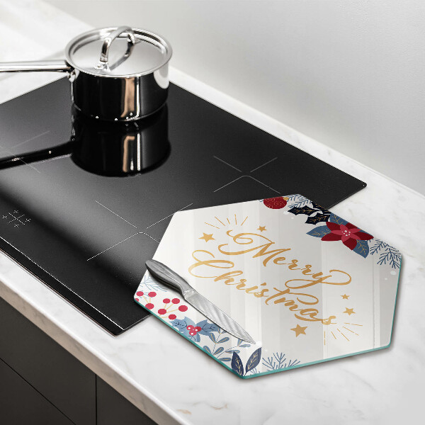 Tabla de cortar de vidrio Merry christmas