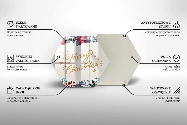 Tabla de cortar de vidrio Merry christmas