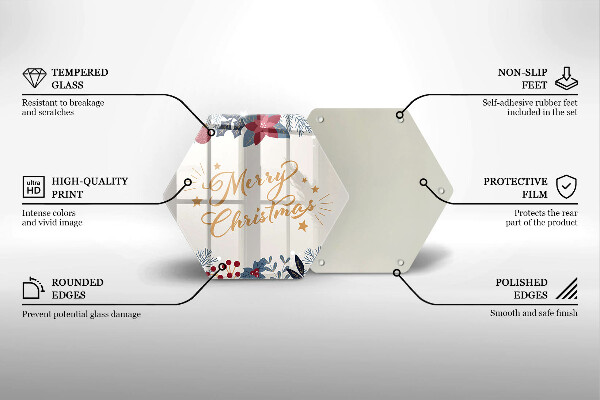 Tabla de cortar de vidrio Merry christmas