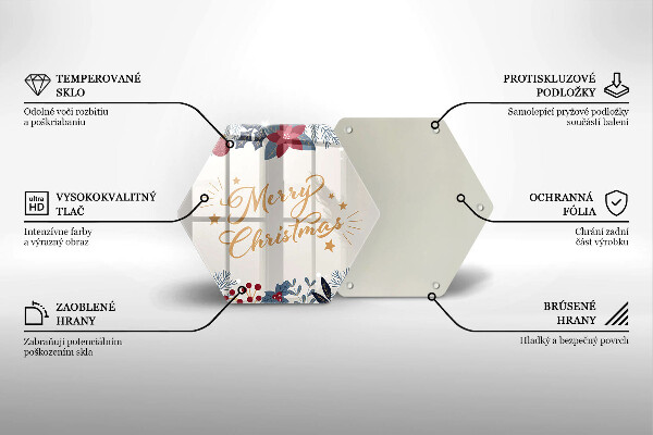 Tabla de cortar de vidrio Merry christmas