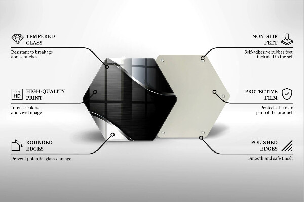 Tabla de cortar de vidrio Abstracción de metales