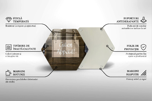 Tabla de cortar de vidrio Guten apetit