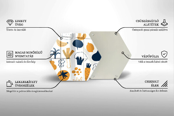 Tabla de cortar de vidrio Ilustración de comida