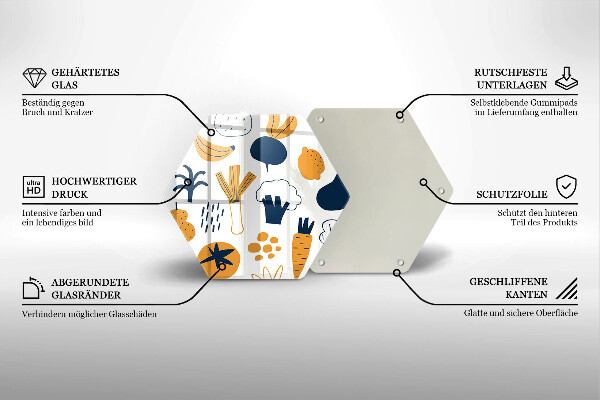 Tabla de cortar de vidrio Ilustración de comida