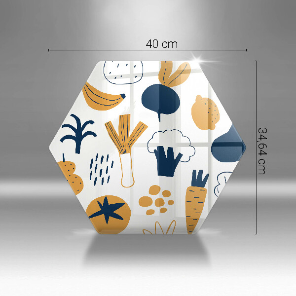 Tabla de cortar de vidrio Ilustración de comida