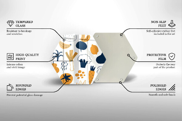 Tabla de cortar de vidrio Ilustración de comida
