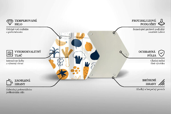 Tabla de cortar de vidrio Ilustración de comida