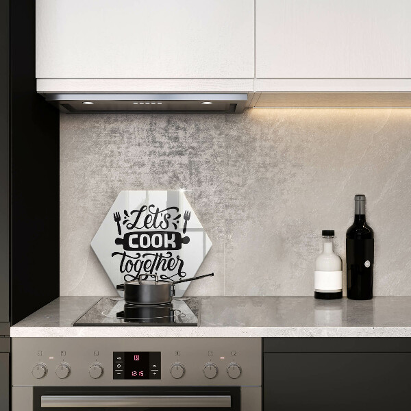 Tabla de cortar de vidrio Let's cook together