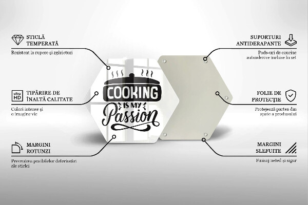 Tabla de cortar de vidrio La cocina es mi pasión