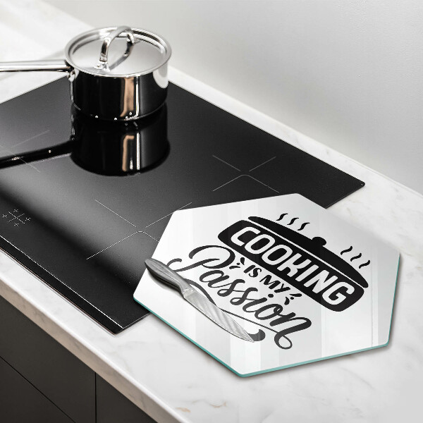 Tabla de cortar de vidrio La cocina es mi pasión