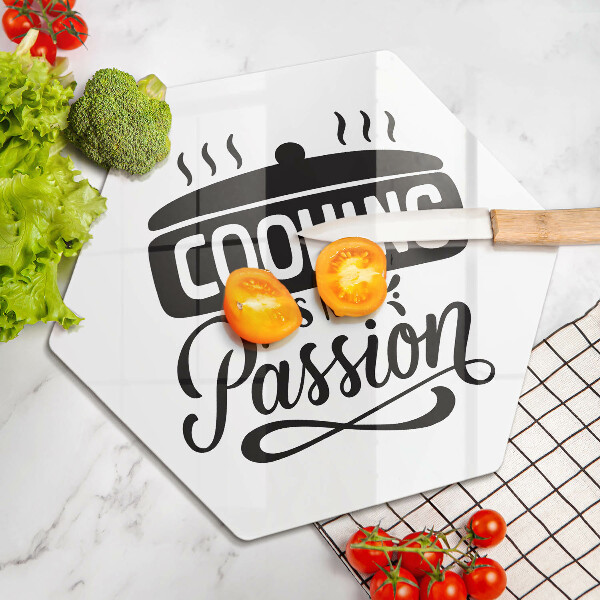 Tabla de cortar de vidrio La cocina es mi pasión