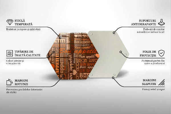 Tabla de cortar de vidrio Bon appetit subtítulos