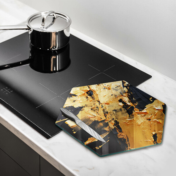 Tabla de cortar de vidrio Textura de pintura elegante